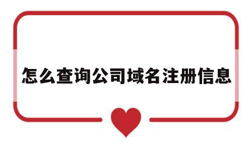 怎么查询公司域名注册信息(怎么查询公司域名注册信息是否正常)