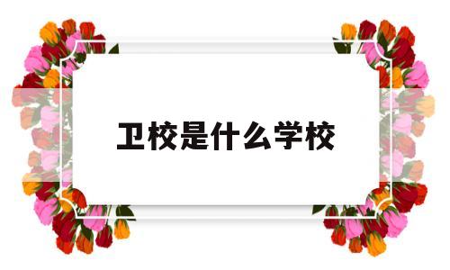 卫校是什么学校(海宁卫校是什么学校)
