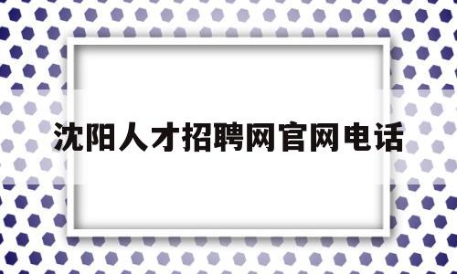 沈阳人才招聘网官网电话(沈阳人才招聘网官网电话号码)