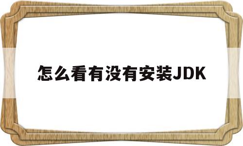 怎么看有没有安装JDK(怎么看有没有安装workwin)