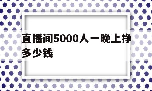 关于直播间5000人一晚上挣多少钱的信息