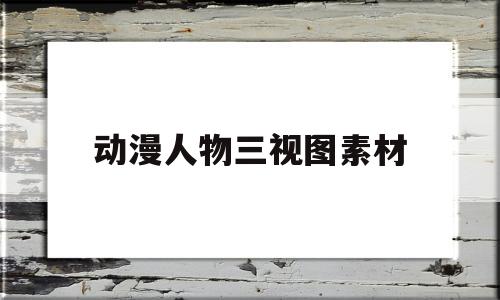 动漫人物三视图素材(动漫人物三视图素材及表情动态)
