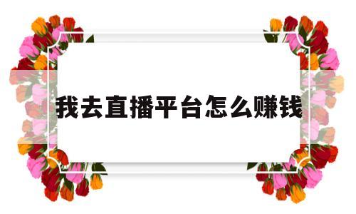 我去直播平台怎么赚钱(我去直播平台怎么赚钱呢)