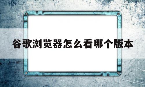 谷歌浏览器怎么看哪个版本(怎么看谷歌浏览器版本是多少)
