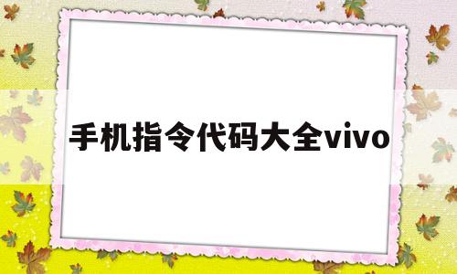 手机指令代码大全vivo(vivoy系列手机指令代码)