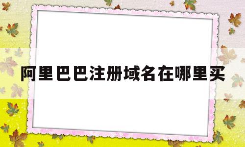 阿里巴巴注册域名在哪里买(买阿里巴巴的域名花了多少钱)