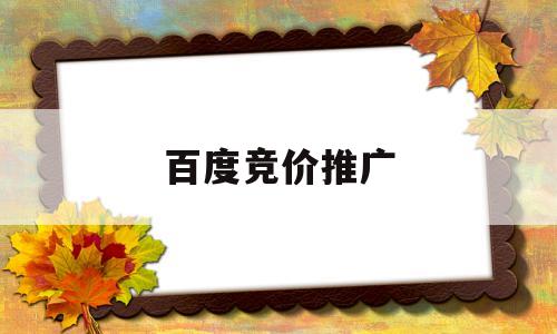 百度竞价推广(百度竞价推广开户联系方式)