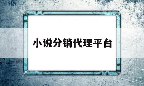 小说分销代理平台(小说分销代理平台有哪些)