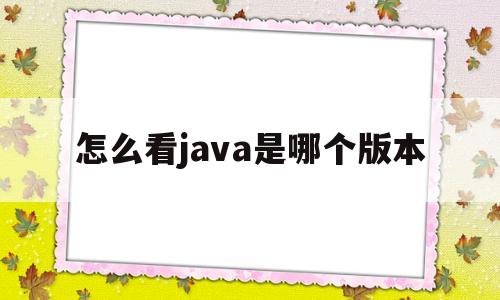 怎么看java是哪个版本(怎么看java version)