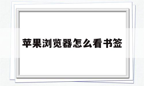 苹果浏览器怎么看书签(苹果浏览器怎么看书签内容)
