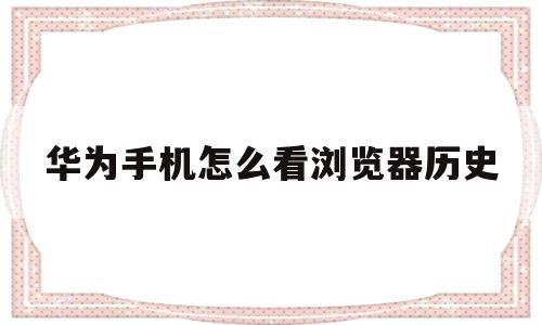 华为手机怎么看浏览器历史(华为手机怎么看浏览器历史记录内容)