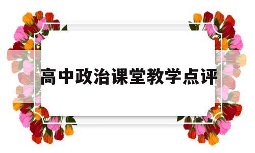 高中政治课堂教学点评(高中政治课堂教学点评评语)