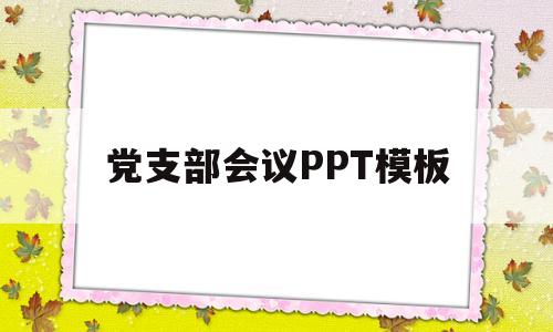 党支部会议PPT模板(党支部会议ppt模板免费)