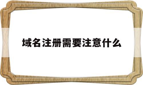 域名注册需要注意什么(目前常用的域名注册机构有什么)