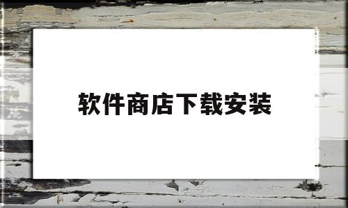 软件商店下载安装(安卓软件商店下载安装)