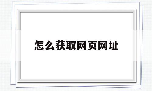 怎么获取网页网址(如何获取网页的ip地址)