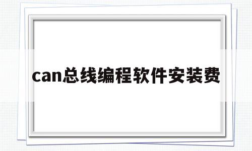 can总线编程软件安装费(can总线codesys编程)