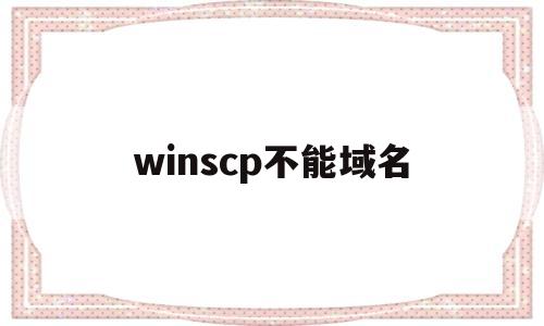 winscp不能域名(winscp官网下载中文包)