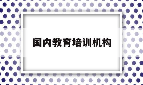 国内教育培训机构(国内教育培训机构排名)