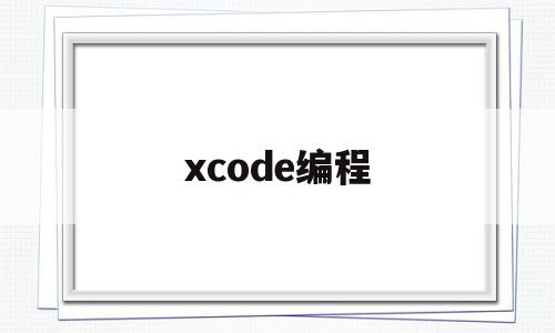 xcode编程(使用xcode创建第一个c语言项目)