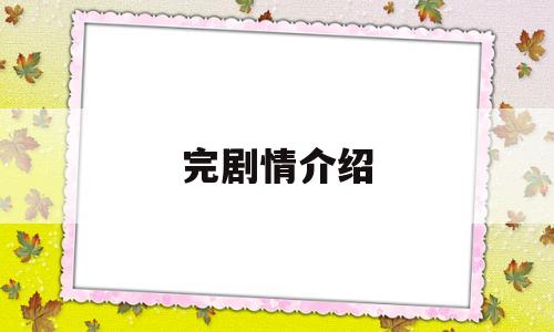 完剧情介绍(电视剧完美结局的演员表)
