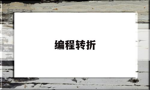 编程转折(编程类型转换)