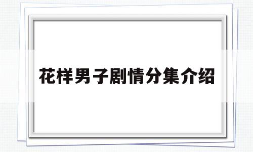 花样男子剧情分集介绍(花样男子是哪一年的电视剧)