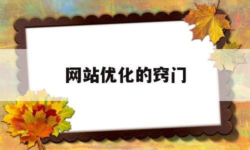网站优化的窍门(网站性能优化方法)