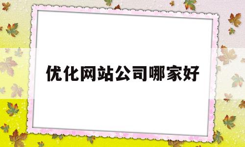 优化网站公司哪家好(优化公司是怎么做网站优化的)