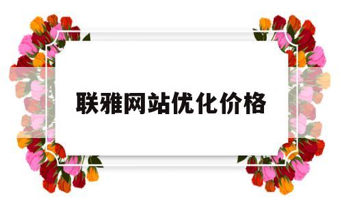 联雅网站优化价格(广州联雅网络科技有限公司怎么样)