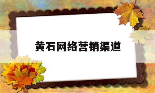 黄石网络营销渠道(湖北网络营销网站)
