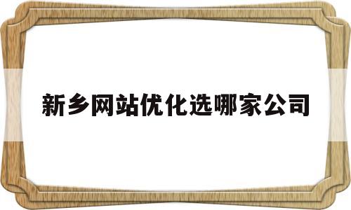 新乡网站优化选哪家公司的简单介绍