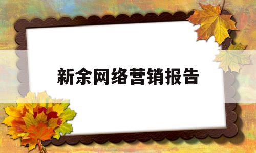 新余网络营销报告(网络营销市场报告)