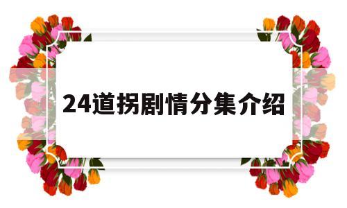 24道拐剧情分集介绍(电视剧24道拐最后一集)