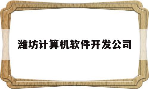 潍坊计算机软件开发公司(潍坊计算机软件开发公司招聘)