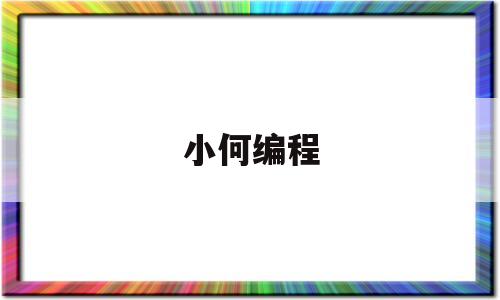 小何编程(c语言从大到小排序)