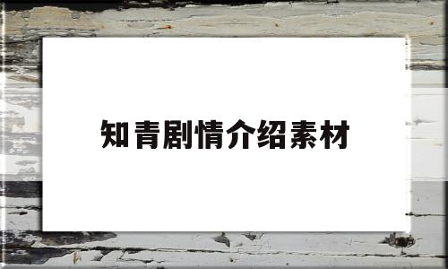知青剧情介绍素材(知青剧情介绍素材图片)
