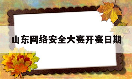山东网络安全大赛开赛日期(2021年济南市网络安全大赛)