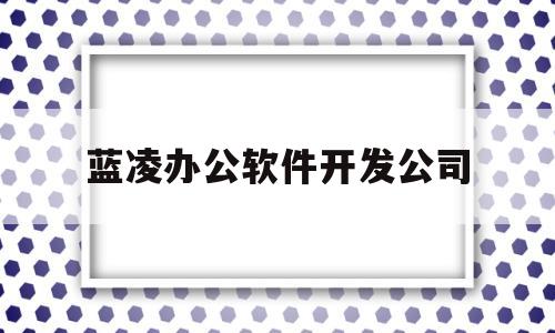 蓝凌办公软件开发公司(蓝凌软件股份有限公司是外包吗)