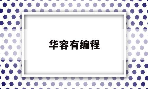 华容有编程(华容编程哪里有学的)