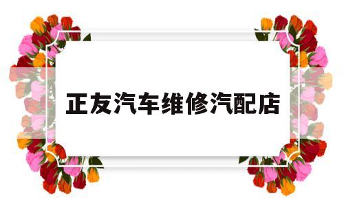 正友汽车维修汽配店(正友机动车检测预约电话)