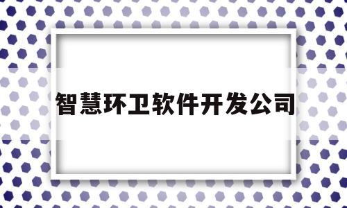 智慧环卫软件开发公司(智慧环卫软件开发公司排名)