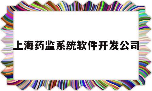 上海药监系统软件开发公司(上海药监局认证审评中心官网)