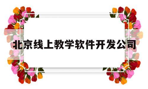 北京线上教学软件开发公司(北京线上教学软件开发公司有哪些)