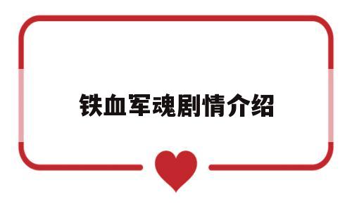 铁血军魂剧情介绍(铁血军魂剧情介绍婉儿结局)