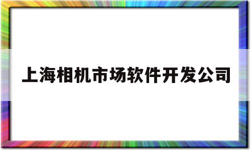 上海相机市场软件开发公司(上海相机市场软件开发公司怎么样)