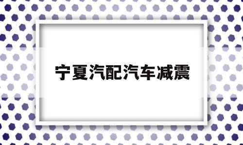 宁夏汽配汽车减震(宁夏汽配汽车减震怎么样)