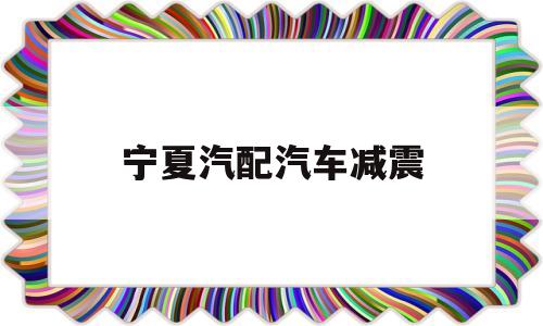 宁夏汽配汽车减震(宁夏汽配汽车减震器价格)