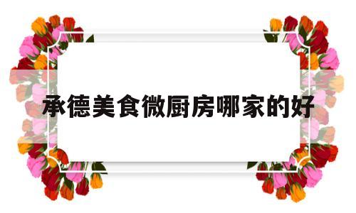 承德美食微厨房哪家的好(承德美食微厨房哪家的好一点)