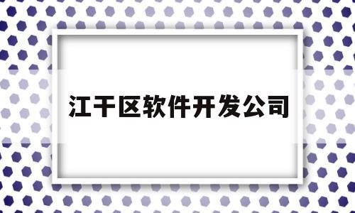 江干区软件开发公司(江干区 软件开发公司)